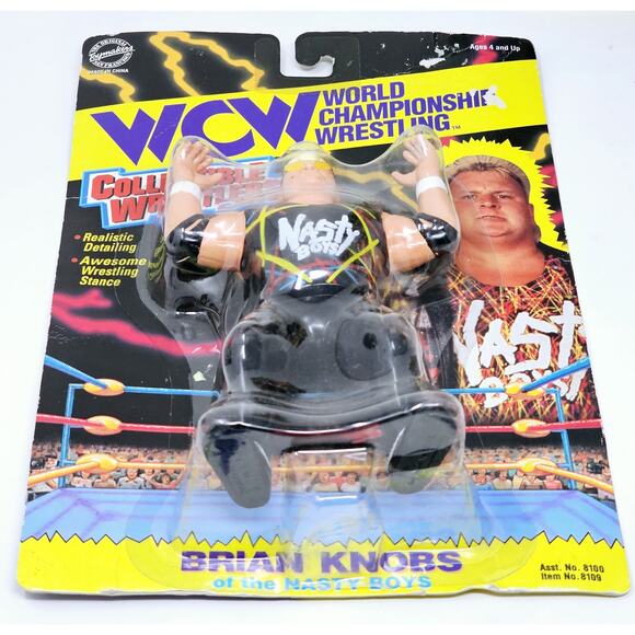 WCW The Nasty Boys Tag Team Wrestlers 1994 Jerry Sags & Brain Knobs Unopened - Picture 6 of 16